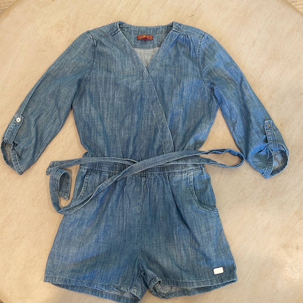 7 for all Mankind girls denim jumper